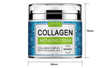 Collagen Anti-Aging Cream with Hyaluronic Acid, moisturizing skincare, 50g jar, organic beauty product.