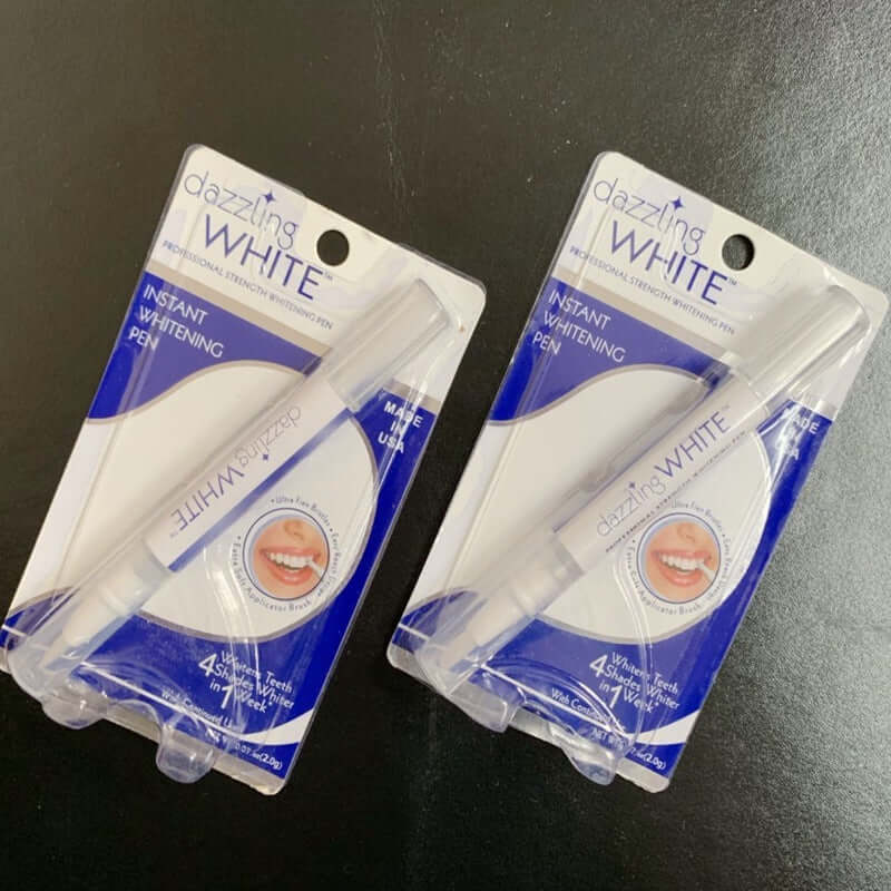 Dazzling White instant whitening pens in packaging for teeth whitening with clear applicator.