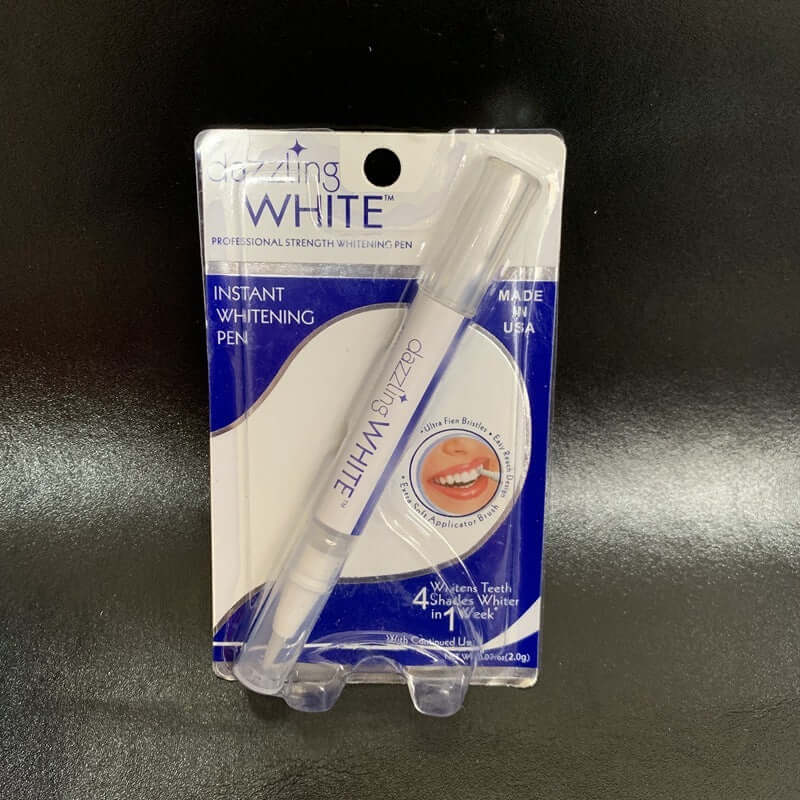 Dazzling White instant whitening pen for teeth, designed for quick teeth whitening, 2ml packaging, made in USA.