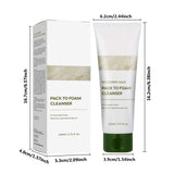 Deep cleansing facial pore moisturizing cleanser, 110ml, pack to foam, natural ingredients in eco-friendly packaging.