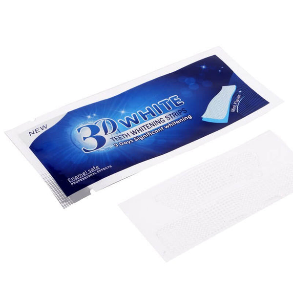 HUAMIANLI teeth whitening strips packaging with enamel-safe guarantee for effective teeth whitening.