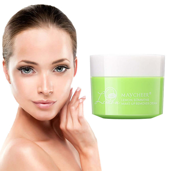 Maycheer Lemon Sommtihè Makeup Remover Cream for deep cleansing, ideal for removing makeup from face, eyes, and lips.
