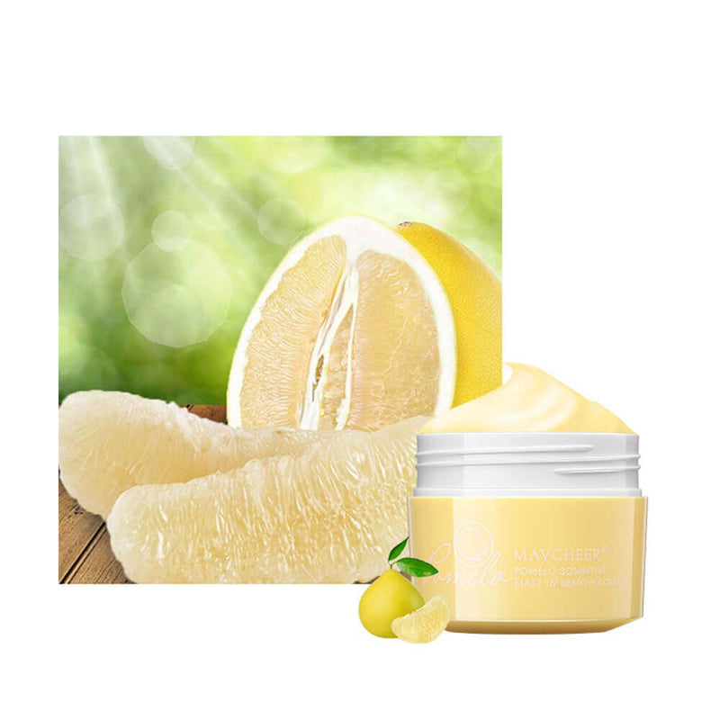 Meiqianer Gentle Makeup Remover Cream with grapefruit, rice, and lime for deep cleansing and moisturizing.
