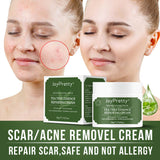 Tea tree essence repairing cream for acne/scar removal, moisturizing, and safe for all skin types.