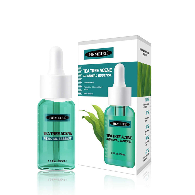 Tea Tree Acne Removal Essence 30ml for oily skin, facial care solution, helps reduce acne and hydrates skin.